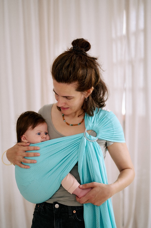 Kangura portabebés Momawo Splash Baby Carrier Sling Aqua