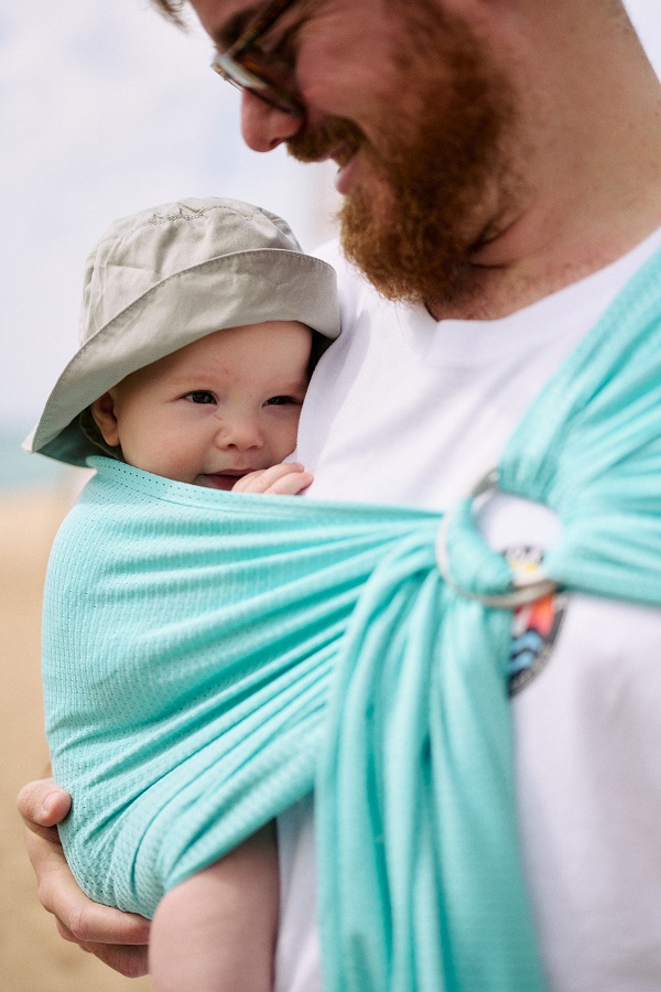 Kangura portabebés Momawo Splash Baby Carrier Sling Aqua