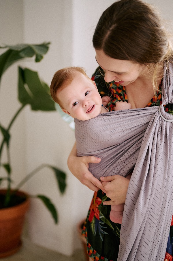 Kangura portabebés Momawo Splash Baby Carrier Sling Grey