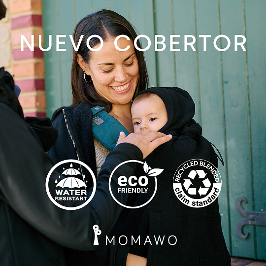 Kangura portabebés New Momawo ECO babywearing Cover Black